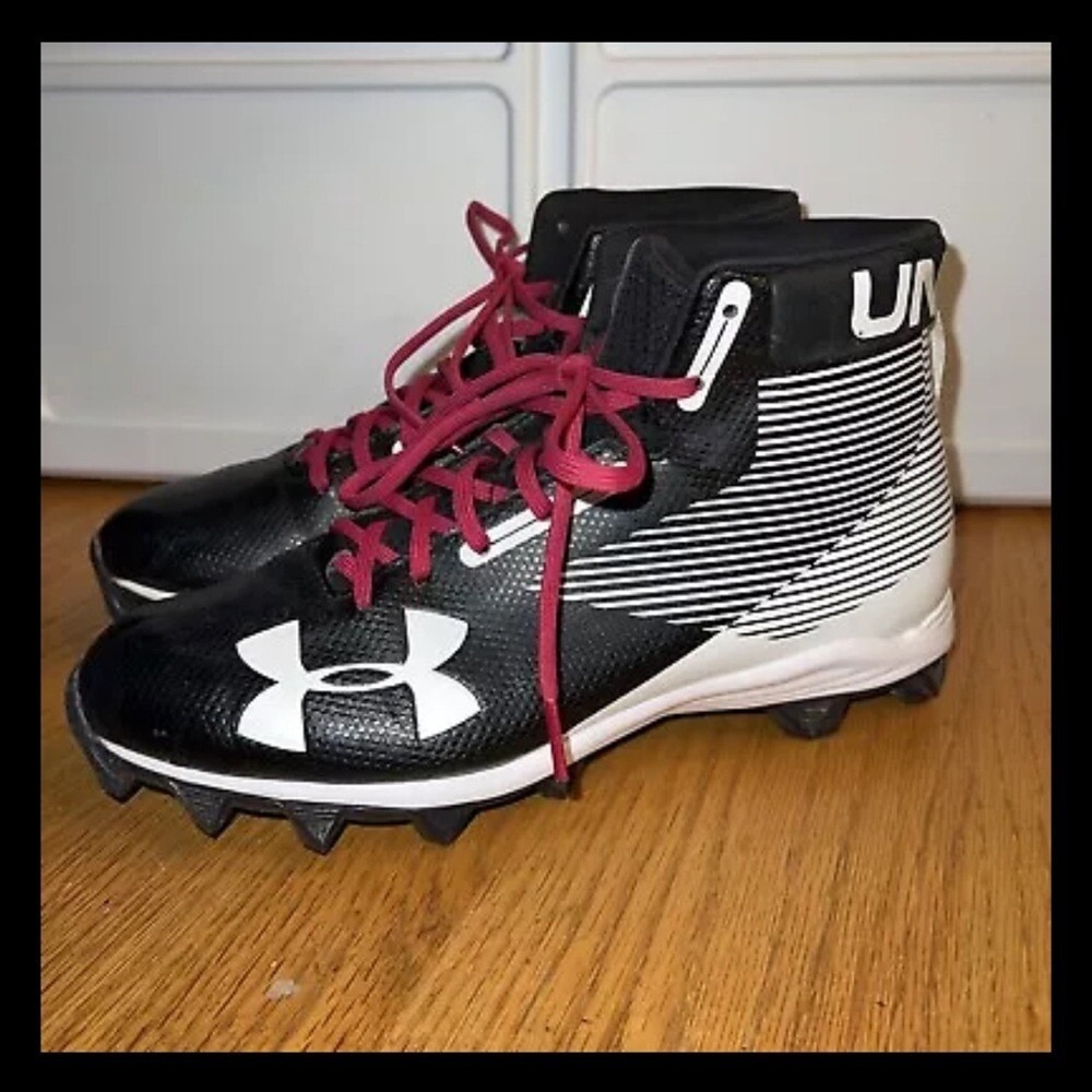 Under Armour Hammer Football Cleats Men's Size 9 Black White